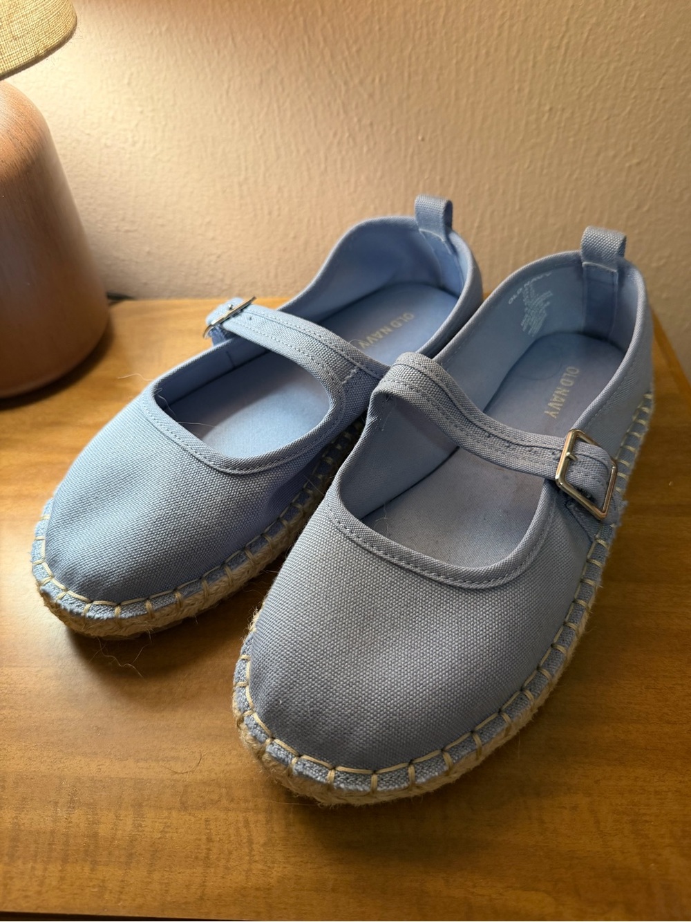 Light Blue Mary Jane Canvas Shoes